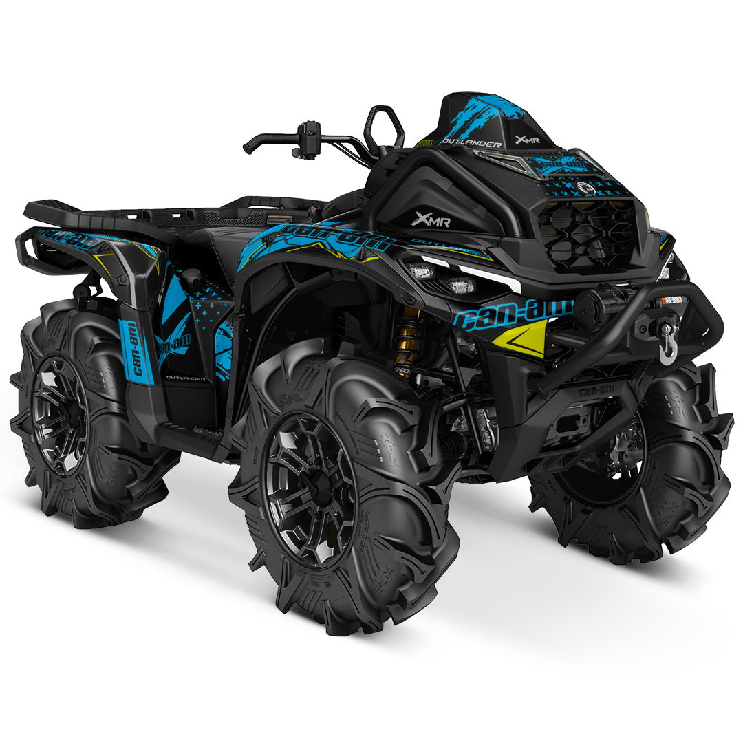 CAN-AM OUTLANDER G3 2025-2027 FULL GRAPHICS KIT "PHASE-X BLUE" DESIGN
