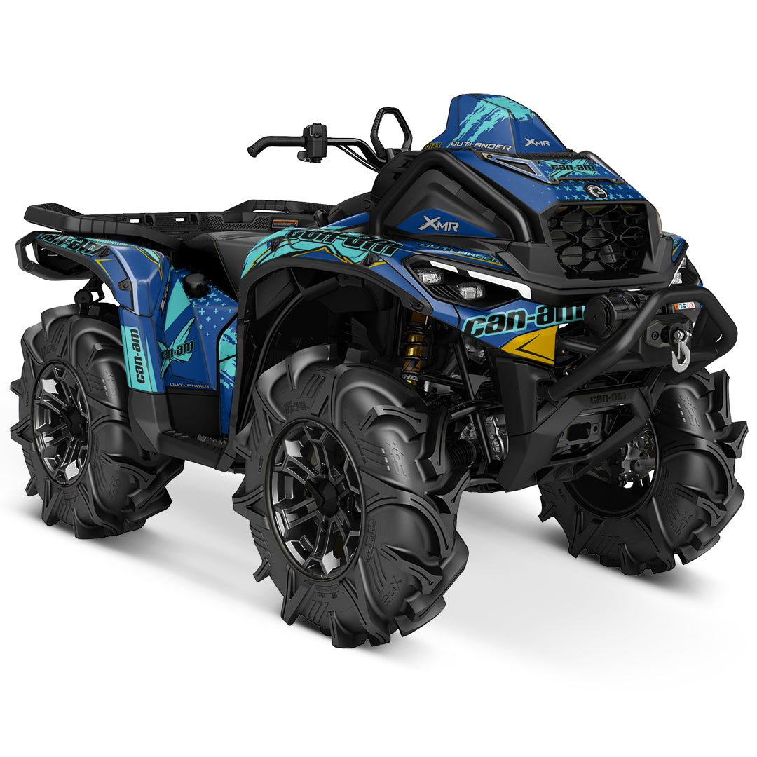 CAN-AM OUTLANDER G3 2025-2027 FULL GRAPHICS KIT "PHASE-X ICE BLUE" DESIGN