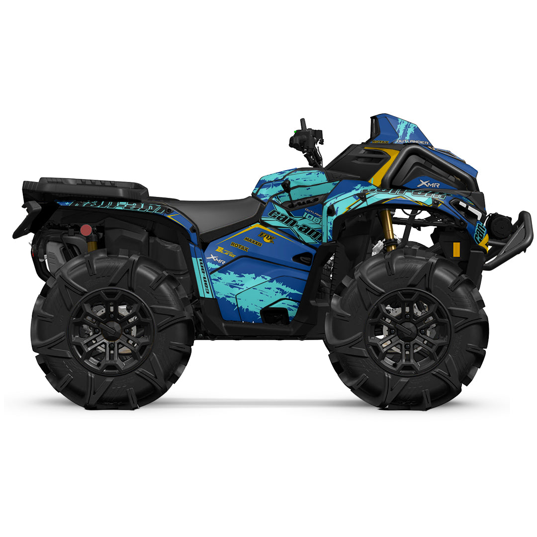 CAN-AM OUTLANDER G3 2025-2027 FULL GRAPHICS KIT "PHASE-X ICE BLUE" DESIGN