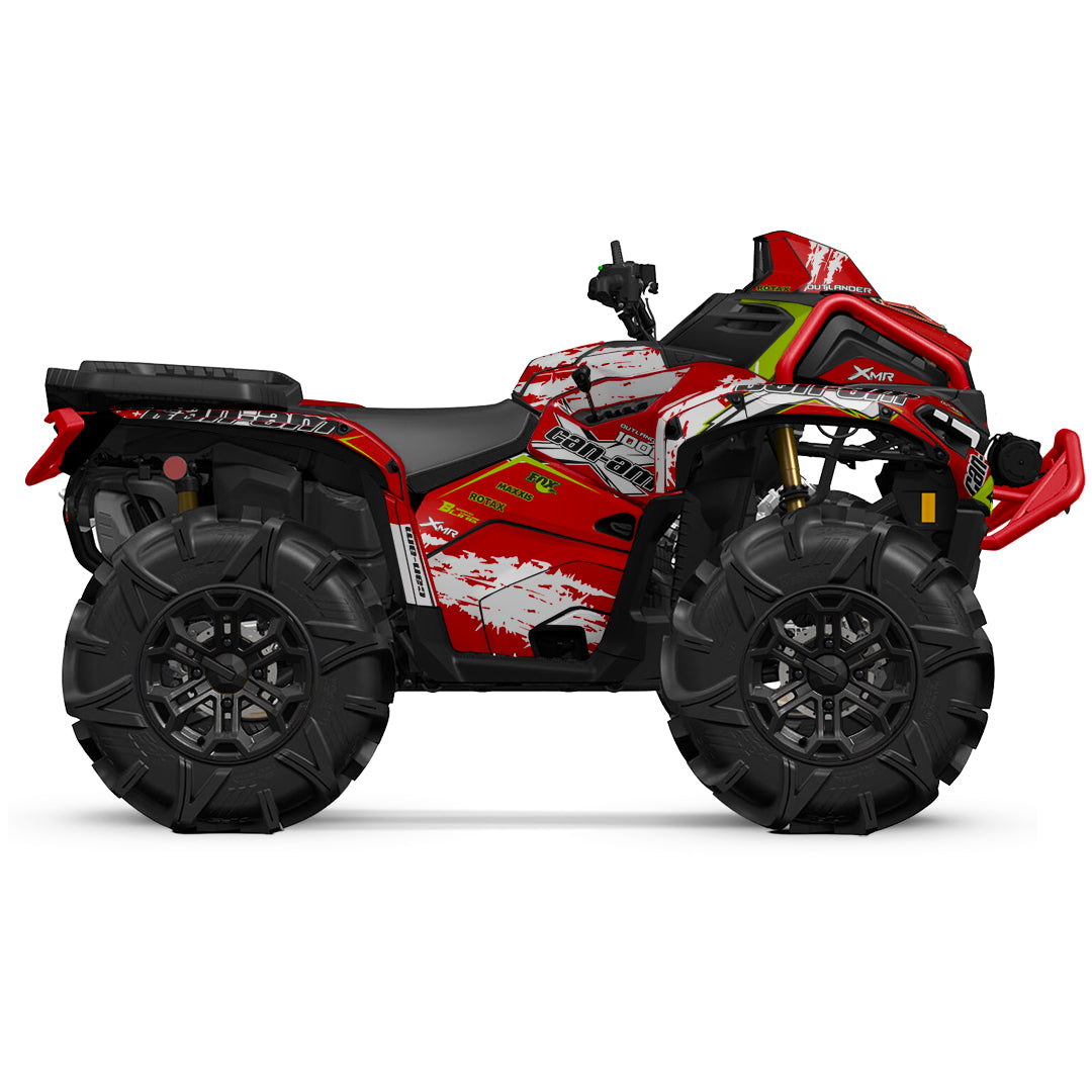 CAN-AM OUTLANDER G3 2025-2027 FULL GRAPHICS KIT "PHASE-X RED" DESIGN