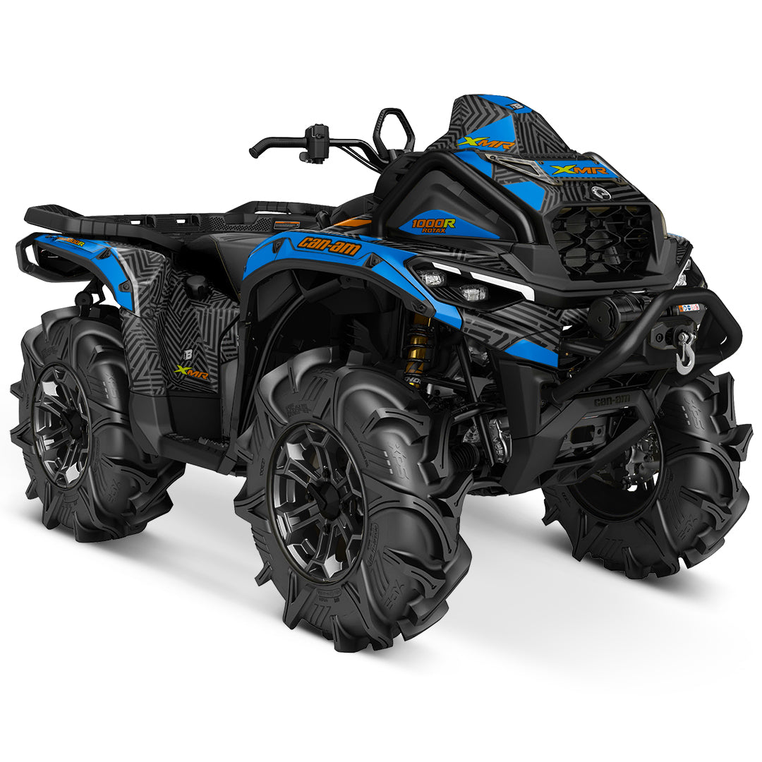 CAN-AM OUTLANDER G3 2025-2027 FULL GRAPHICS KIT "GRIDLOCK BLUE" DESIGN
