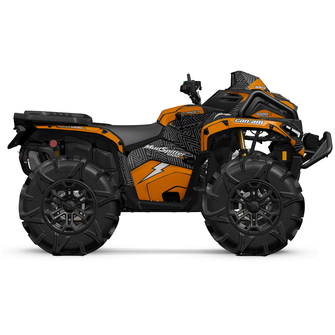 CAN-AM OUTLANDER G3 2025-2027 FULL GRAPHICS KIT "GRIDLOCK ORANGE" DESIGN