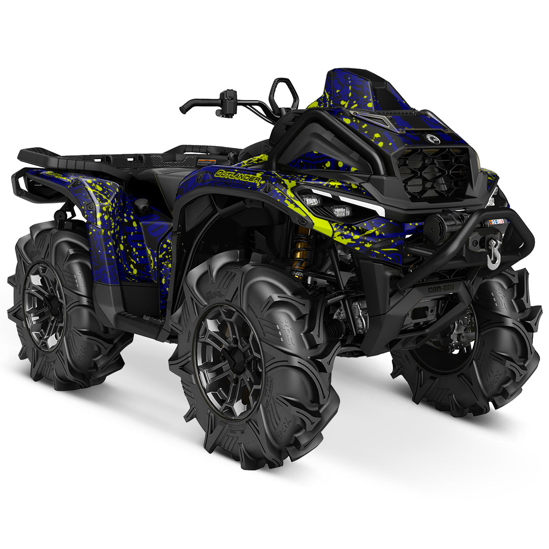 CAN-AM OUTLANDER G3 2025-2027 FULL GRAPHICS KIT "LOGOBOOM BLUE" DESIGN