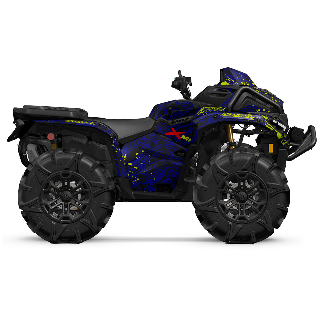 CAN-AM OUTLANDER G3 2025-2027 FULL GRAPHICS KIT "LOGOBOOM BLUE" DESIGN