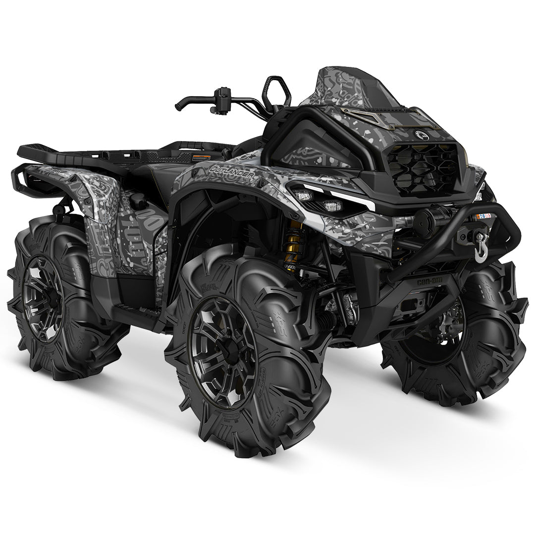 CAN-AM OUTLANDER G3 2025-2027 FULL GRAPHICS KIT "LOGOBOOM GREY" DESIGN