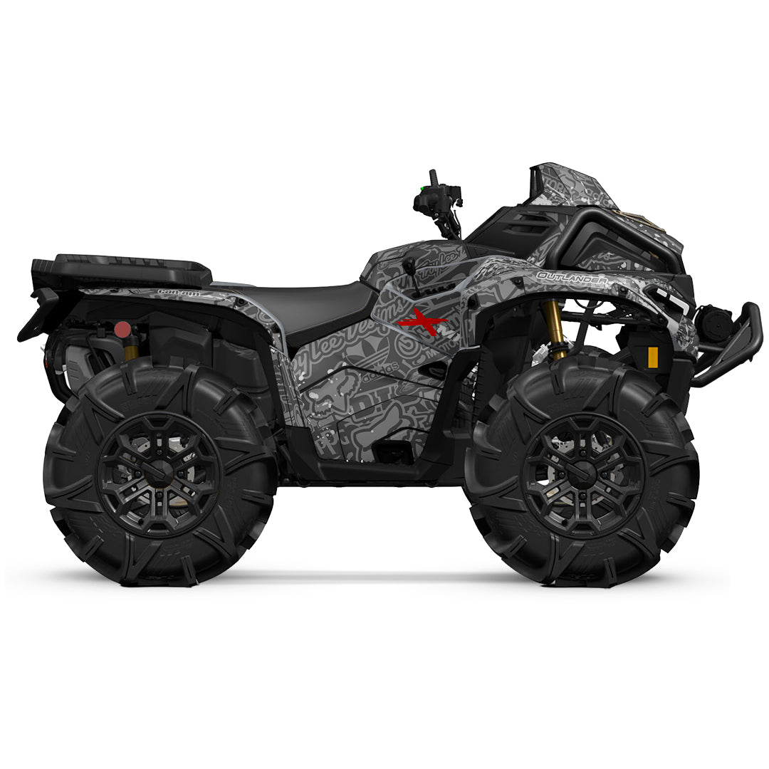 CAN-AM OUTLANDER G3 2025-2027 FULL GRAPHICS KIT "LOGOBOOM GREY" DESIGN