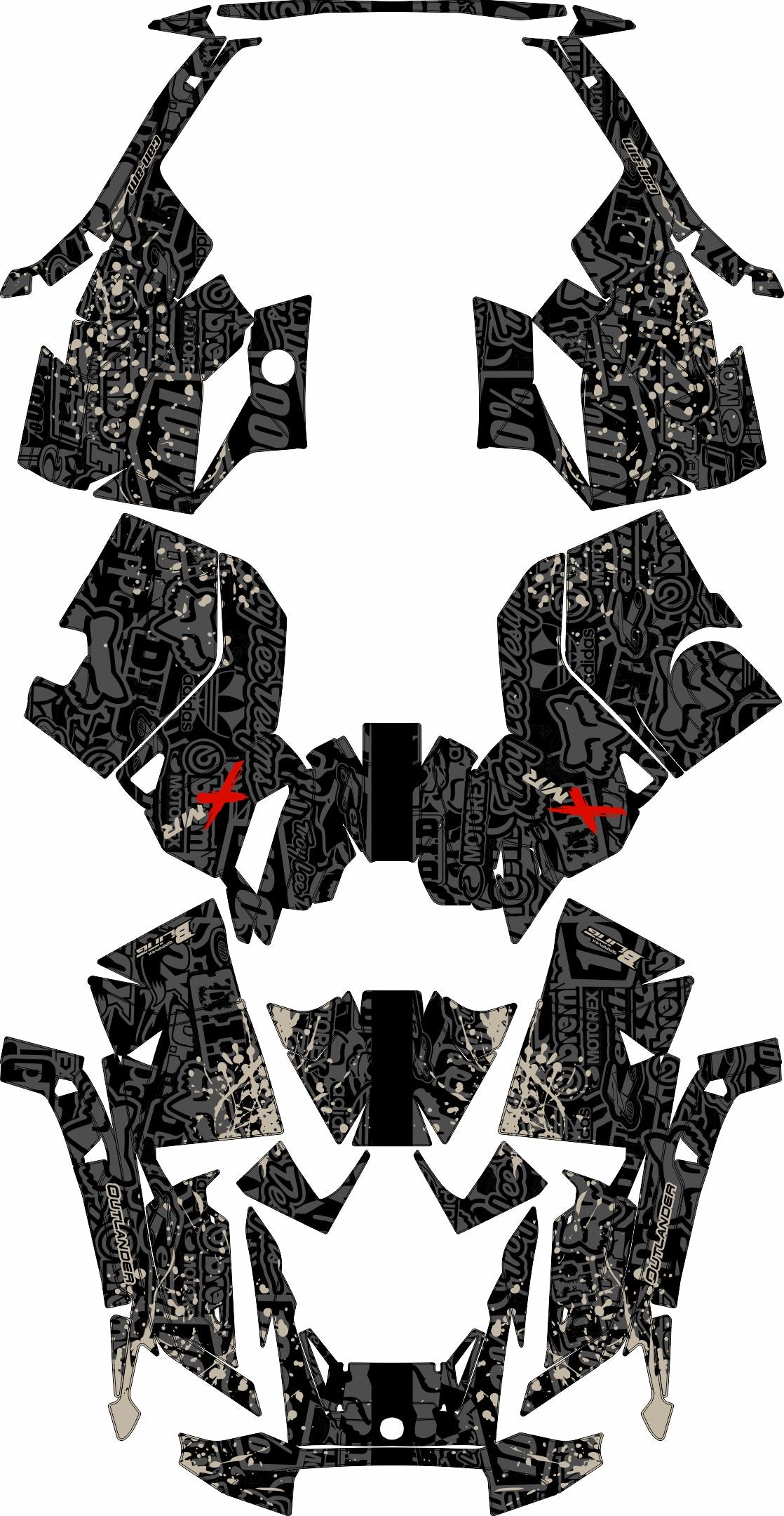 CAN-AM OUTLANDER G3 2025-2027 FULL GRAPHICS KIT "LOGOBOOM SAND" DESIGN