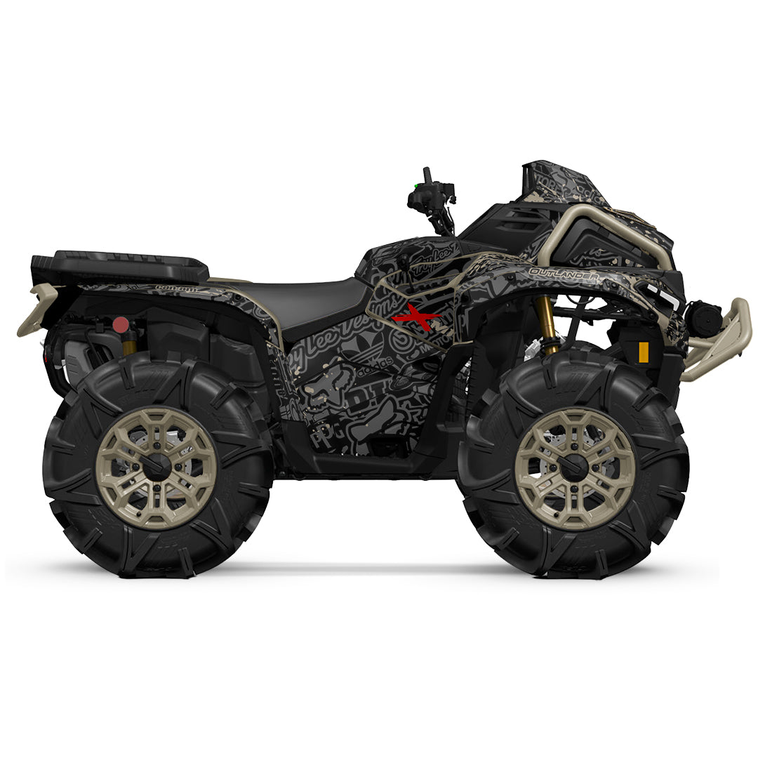 CAN-AM OUTLANDER G3 2025-2027 FULL GRAPHICS KIT "LOGOBOOM SAND" DESIGN