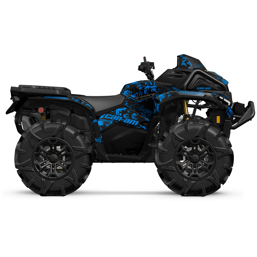 CAN-AM OUTLANDER G3 2025-2027 FULL GRAPHICS KIT "MOTTLED BLUE" DESIGN