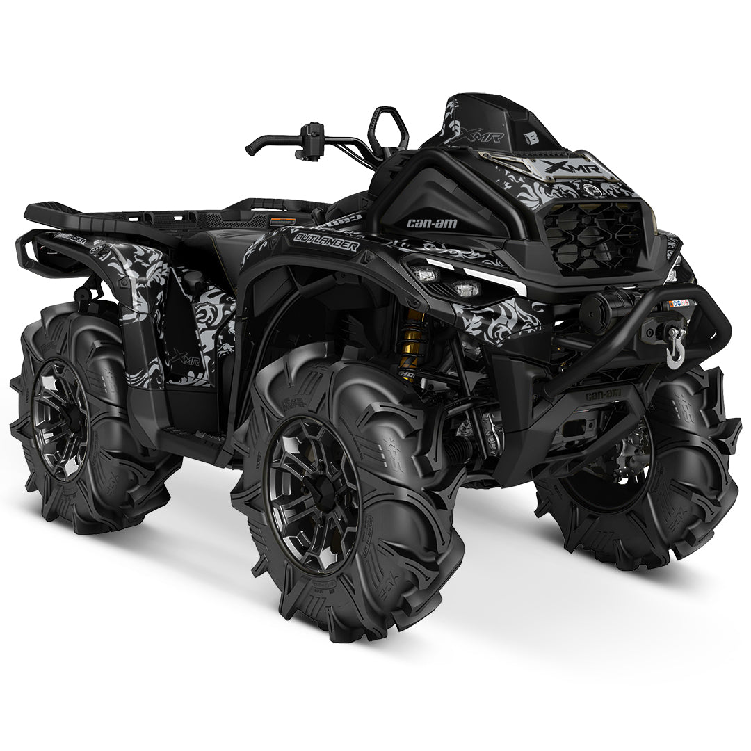 CAN-AM OUTLANDER G3 2025-2027 FULL GRAPHICS KIT "MOTTLED GREY" DESIGN