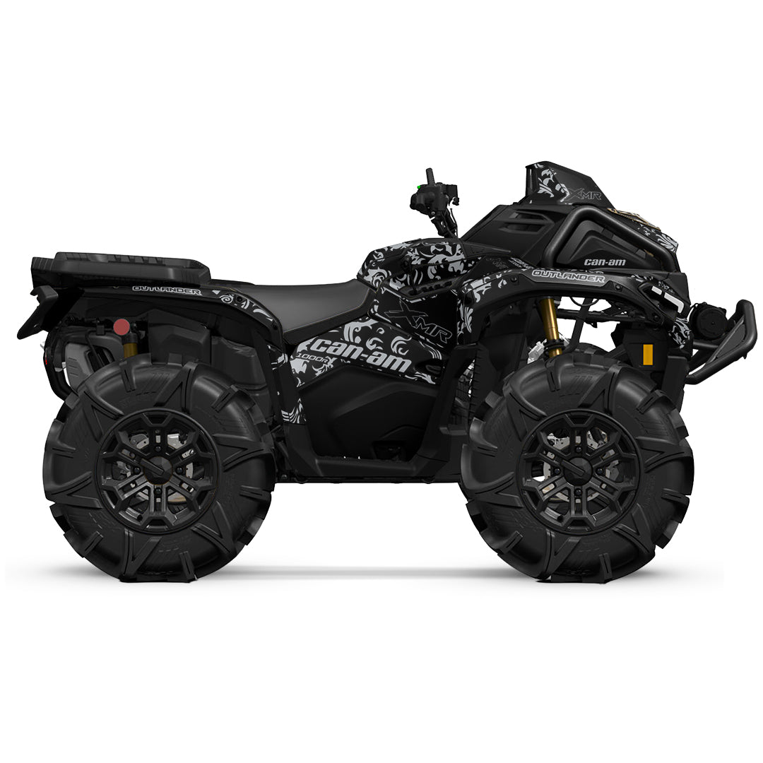 CAN-AM OUTLANDER G3 2025-2027 FULL GRAPHICS KIT "MOTTLED GREY" DESIGN