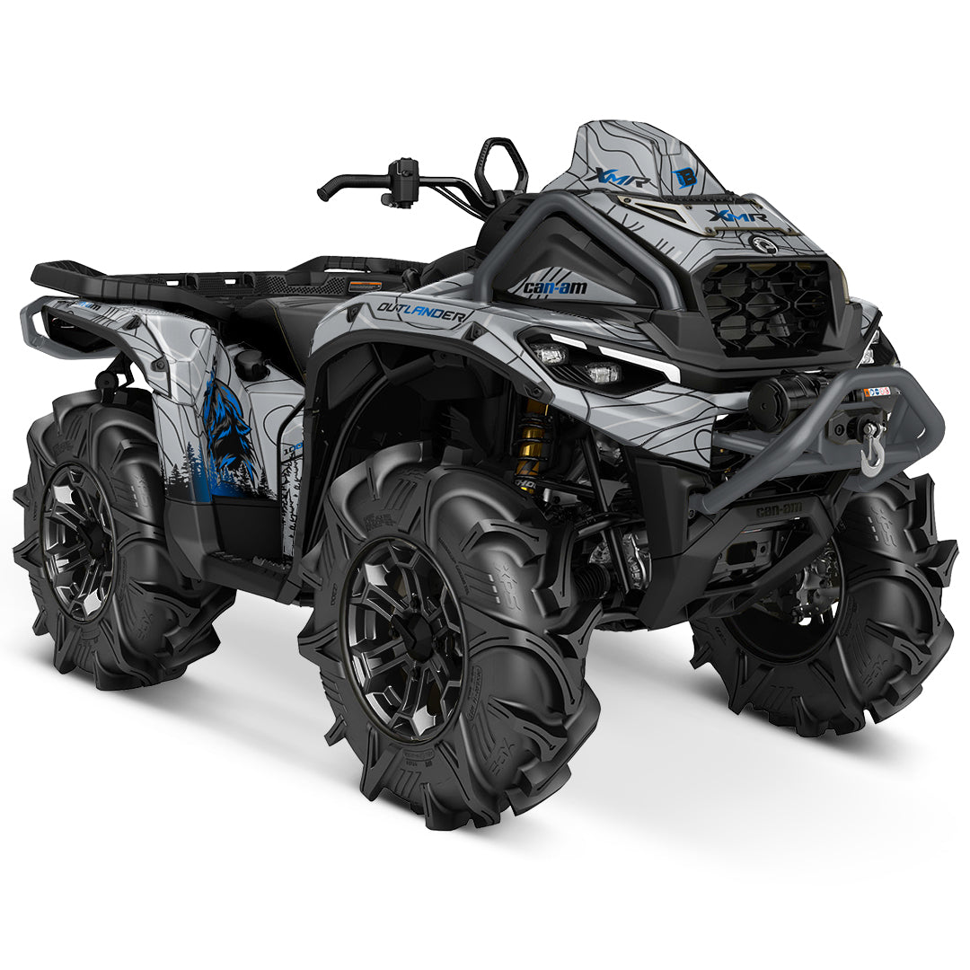 CAN-AM OUTLANDER G3 2025-2027 FULL GRAPHICS KIT "VOLF GREY" DESIGN