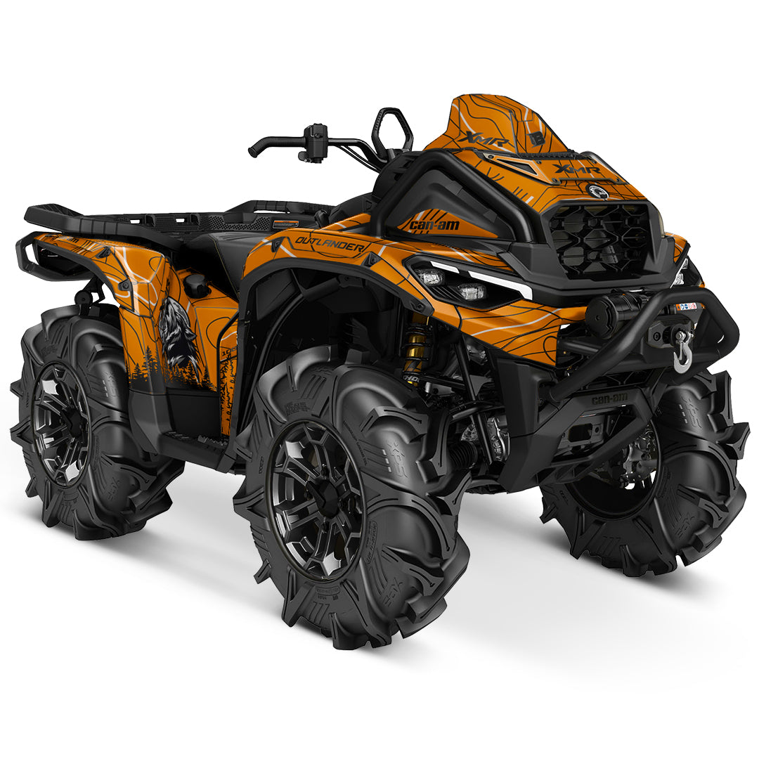 CAN-AM OUTLANDER G3 2025-2027 FULL GRAPHICS KIT "VOLF ORANGE" DESIGN