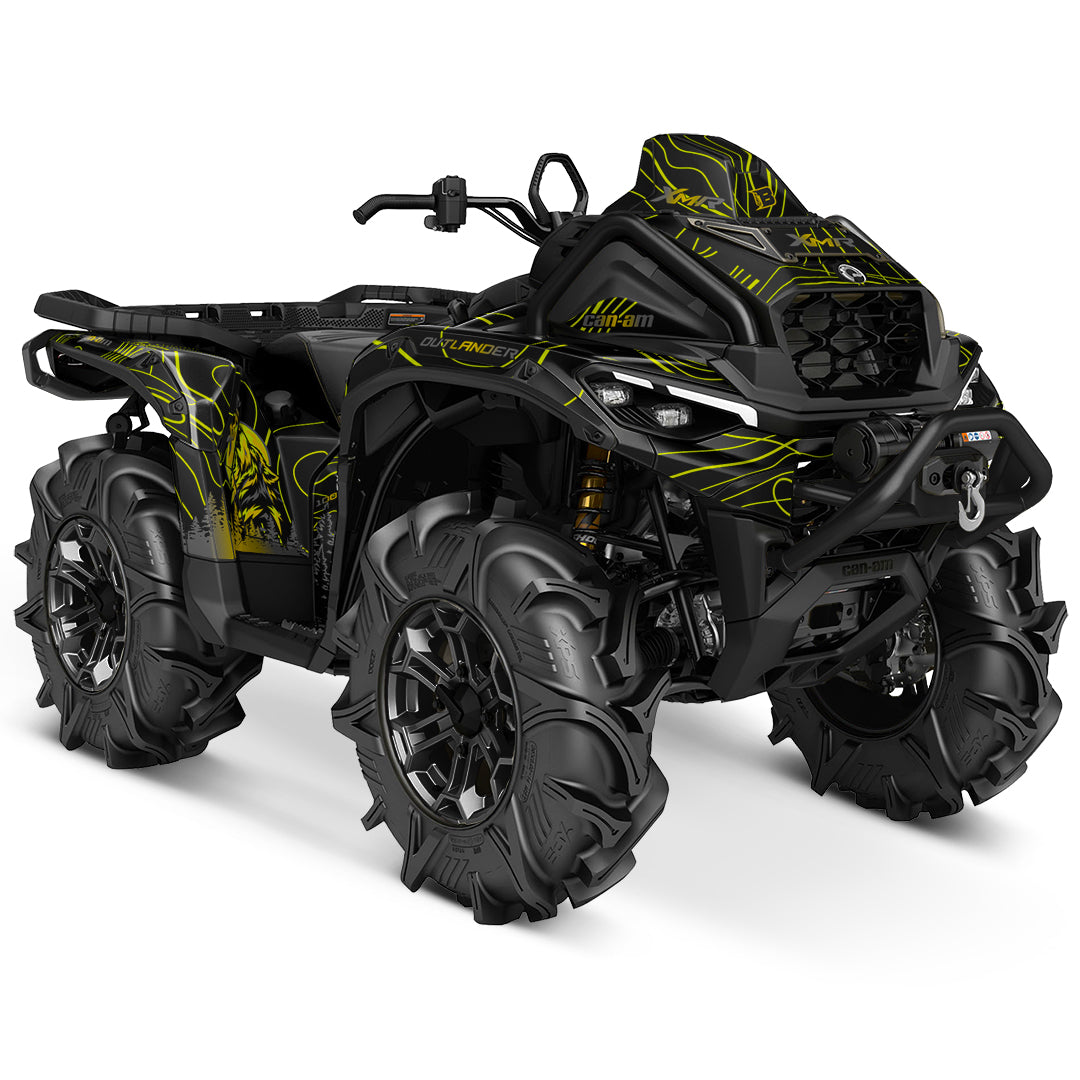 CAN-AM OUTLANDER G3 2025-2027 FULL GRAPHICS KIT "VOLF YELLOW" DESIGN
