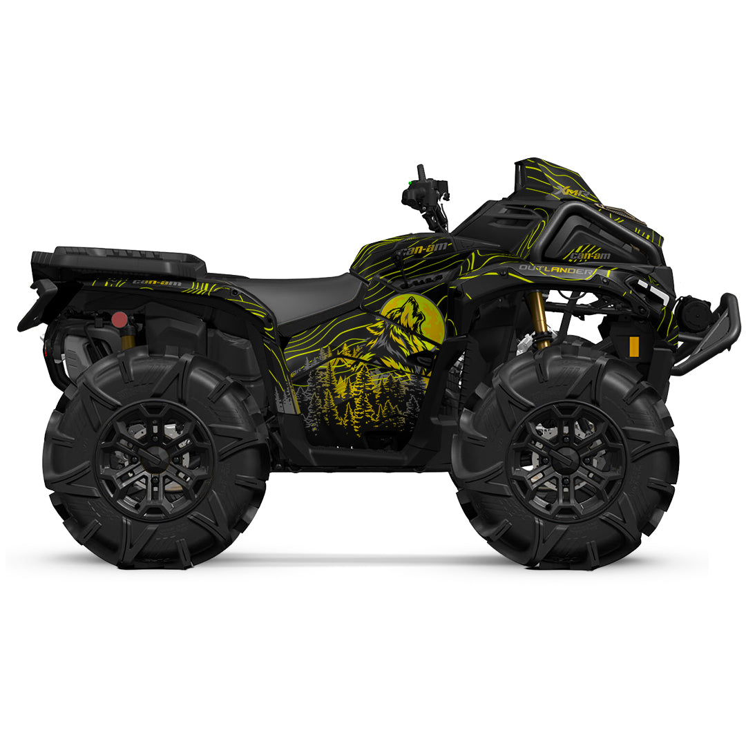 CAN-AM OUTLANDER G3 2025-2027 FULL GRAPHICS KIT "VOLF YELLOW" DESIGN