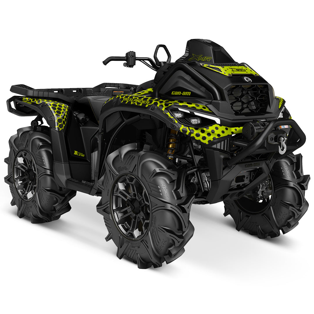 CAN-AM OUTLANDER G3 2025-2027 FULL GRAPHICS KIT "RADON NEON YELLOW" DESIGN