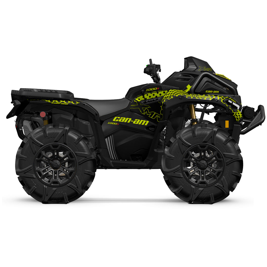 CAN-AM OUTLANDER G3 2025-2027 FULL GRAPHICS KIT "RADON NEON YELLOW" DESIGN