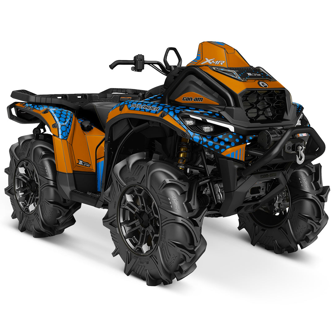 CAN-AM OUTLANDER G3 2025-2027 FULL GRAPHICS KIT "RADON ORANGE" DESIGN