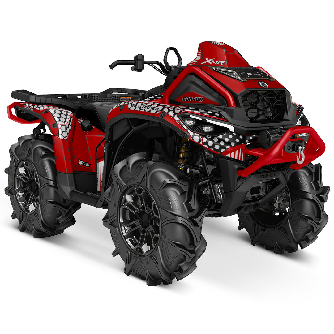CAN-AM OUTLANDER G3 2025-2027 FULL GRAPHICS KIT "RADON RED" DESIGN