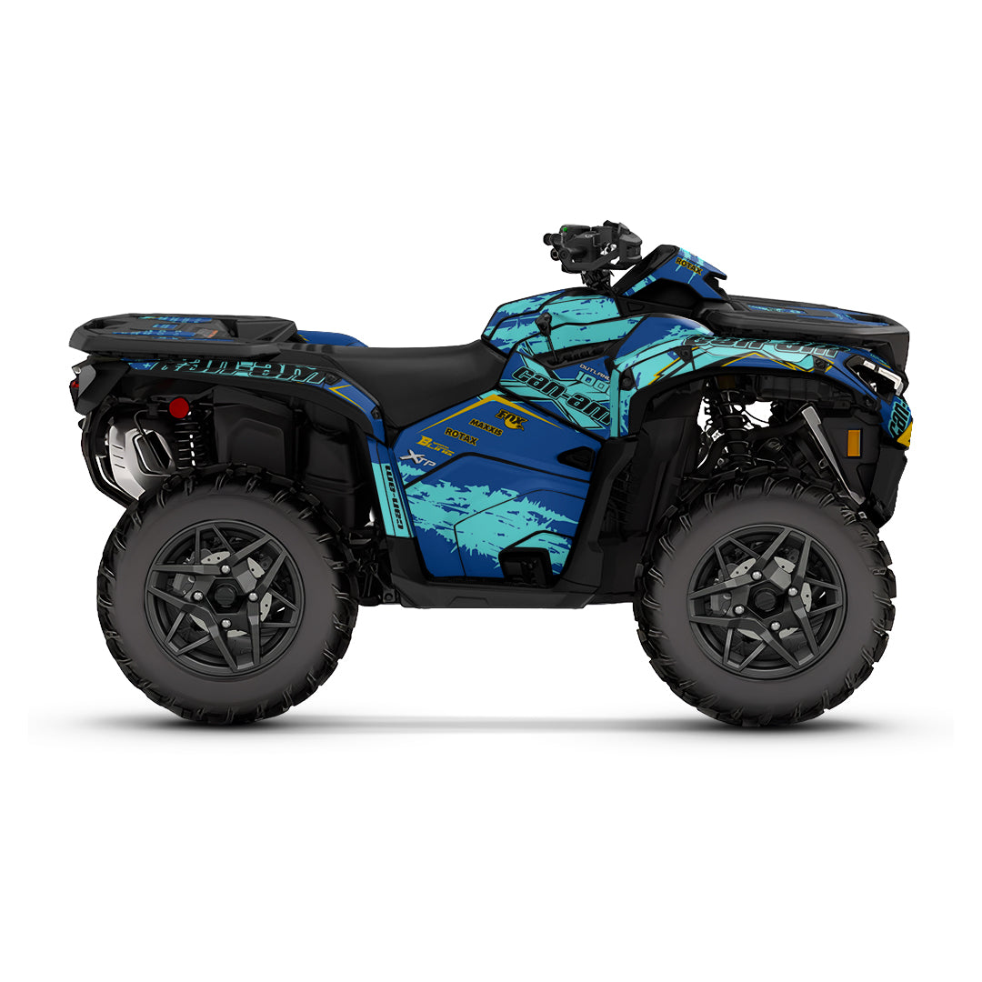CAN-AM OUTLANDER G3 2025-2027 FULL GRAPHICS KIT "PHASE-X ICE BLUE" DESIGN