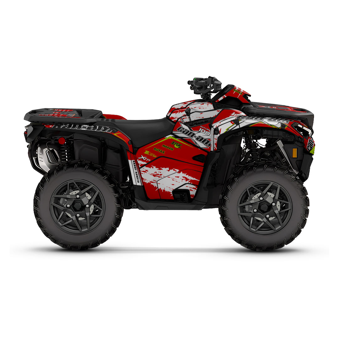 CAN-AM OUTLANDER G3 2025-2027 FULL GRAPHICS KIT "PHASE-X RED" DESIGN