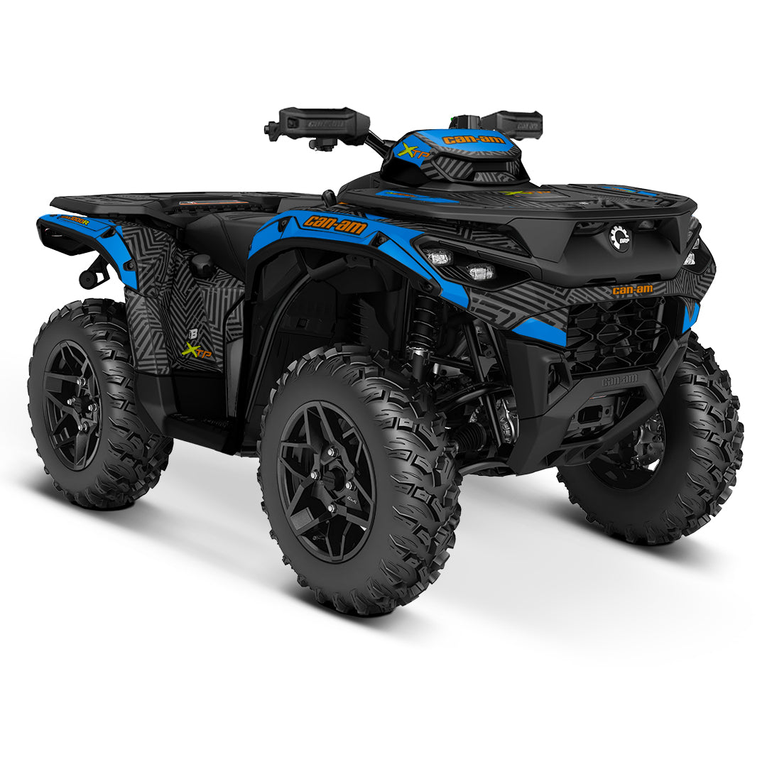 CAN-AM OUTLANDER G3 2025-2027 FULL GRAPHICS KIT "GRIDLOCK BLUE" DESIGN