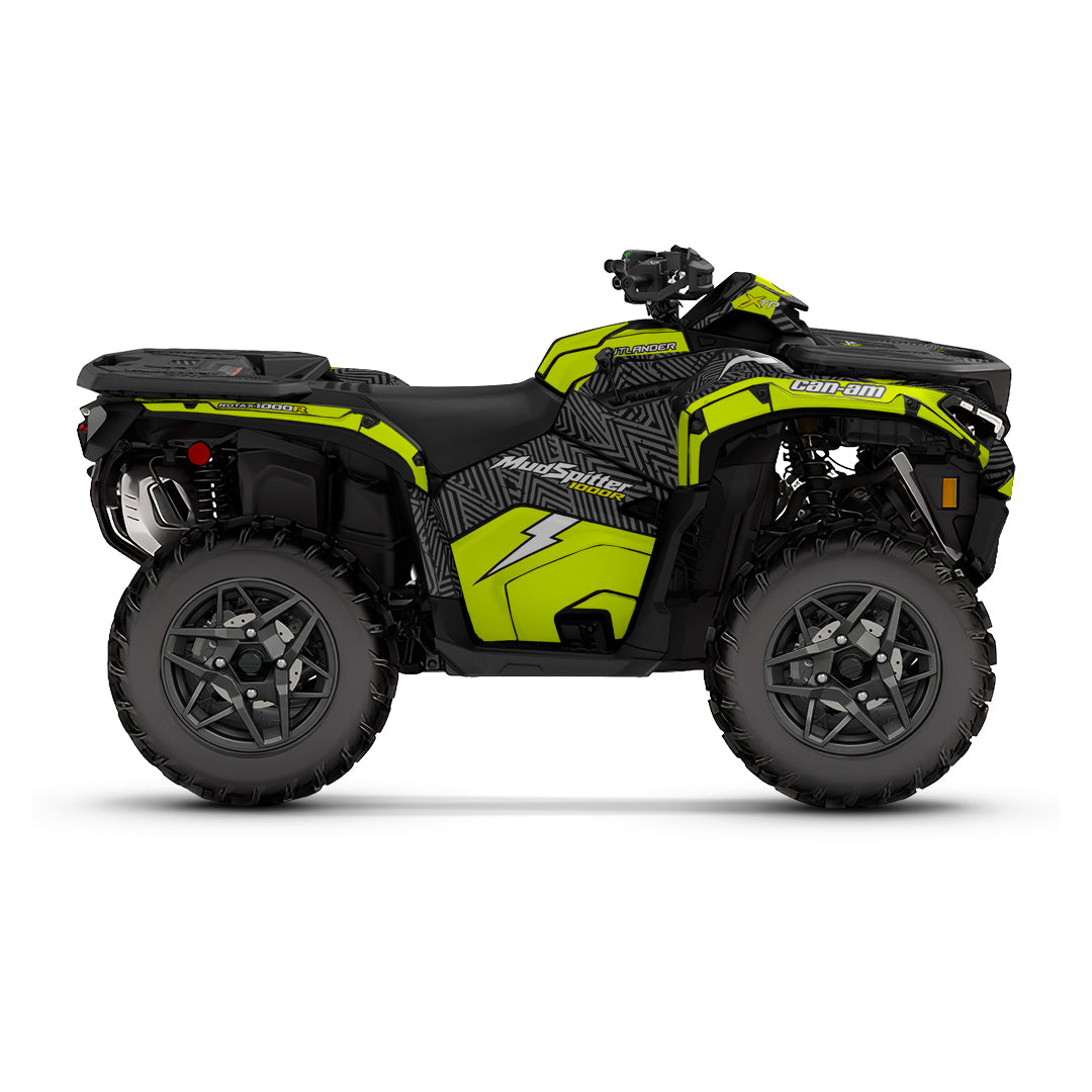 CAN-AM OUTLANDER G3 2025-2027 FULL GRAPHICS KIT "GRIDLOCK NEON YELLOW" DESIGN