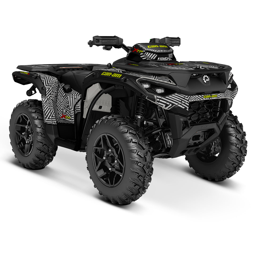 CAN-AM OUTLANDER G3 2025-2027 FULL GRAPHICS KIT "GRIDLOCK WHITE" DESIGN