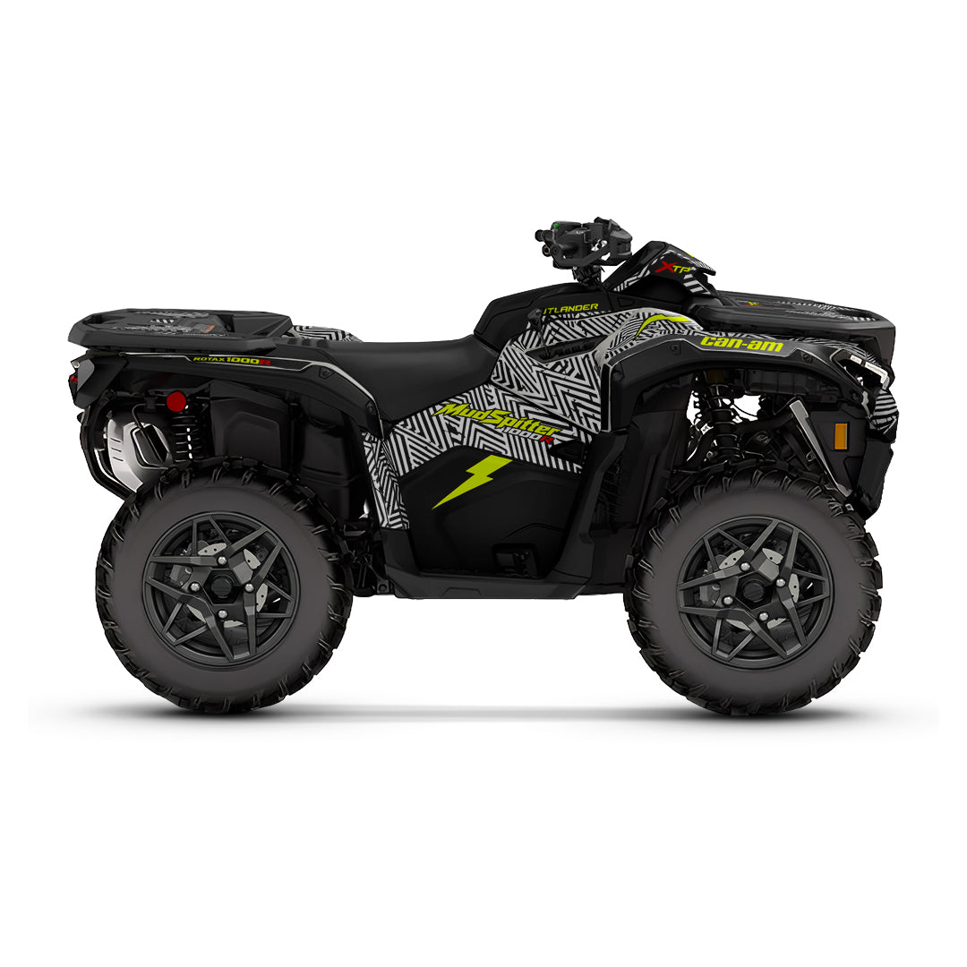 CAN-AM OUTLANDER G3 2025-2027 FULL GRAPHICS KIT "GRIDLOCK WHITE" DESIGN