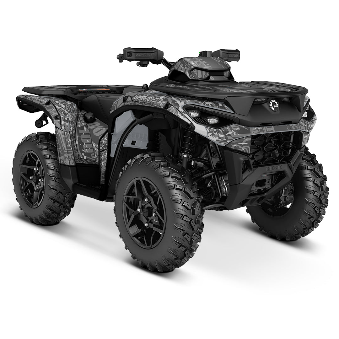 CAN-AM OUTLANDER G3 2025-2027 FULL GRAPHICS KIT "LOGOBOOM GREY" DESIGN