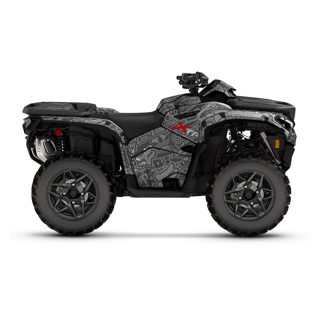 CAN-AM OUTLANDER G3 2025-2027 FULL GRAPHICS KIT "LOGOBOOM GREY" DESIGN