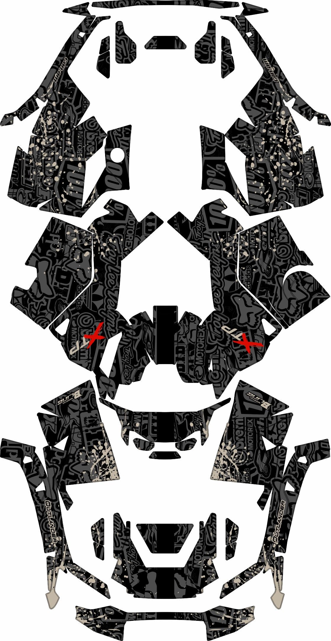 CAN-AM OUTLANDER G3 2025-2027 FULL GRAPHICS KIT "LOGOBOOM SAND" DESIGN