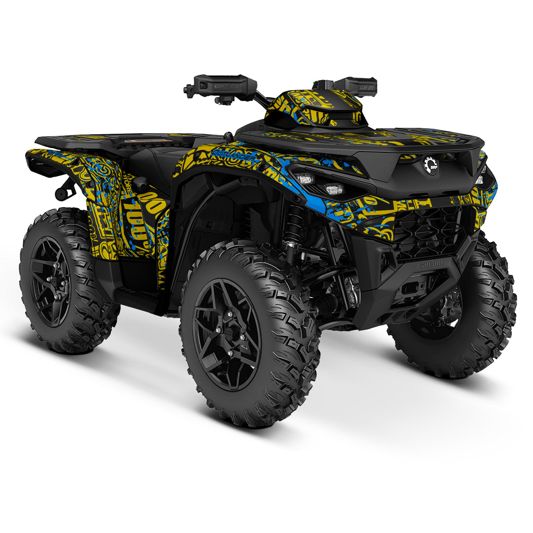 CAN-AM OUTLANDER G3 2025-2027 FULL GRAPHICS KIT "LOGOBOOM YELLOW" DESIGN