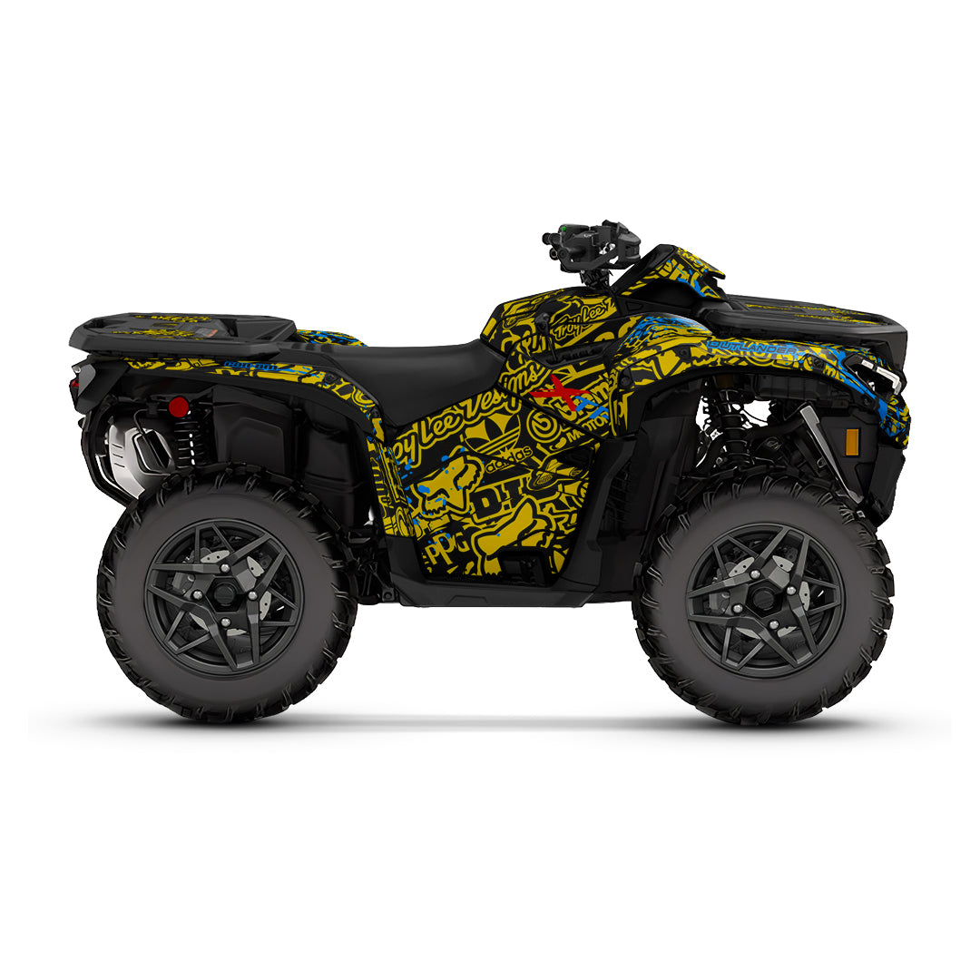 CAN-AM OUTLANDER G3 2025-2027 FULL GRAPHICS KIT "LOGOBOOM YELLOW" DESIGN