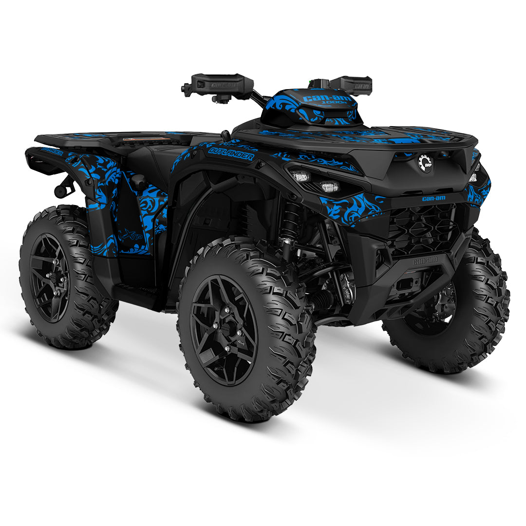 CAN-AM OUTLANDER G3 2025-2027 FULL GRAPHICS KIT "MOTTLED BLUE" DESIGN
