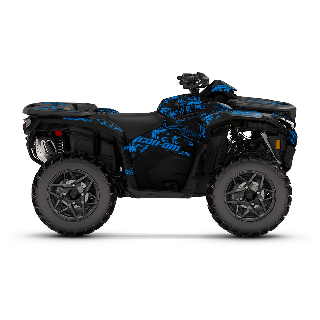 CAN-AM OUTLANDER G3 2025-2027 FULL GRAPHICS KIT "MOTTLED BLUE" DESIGN