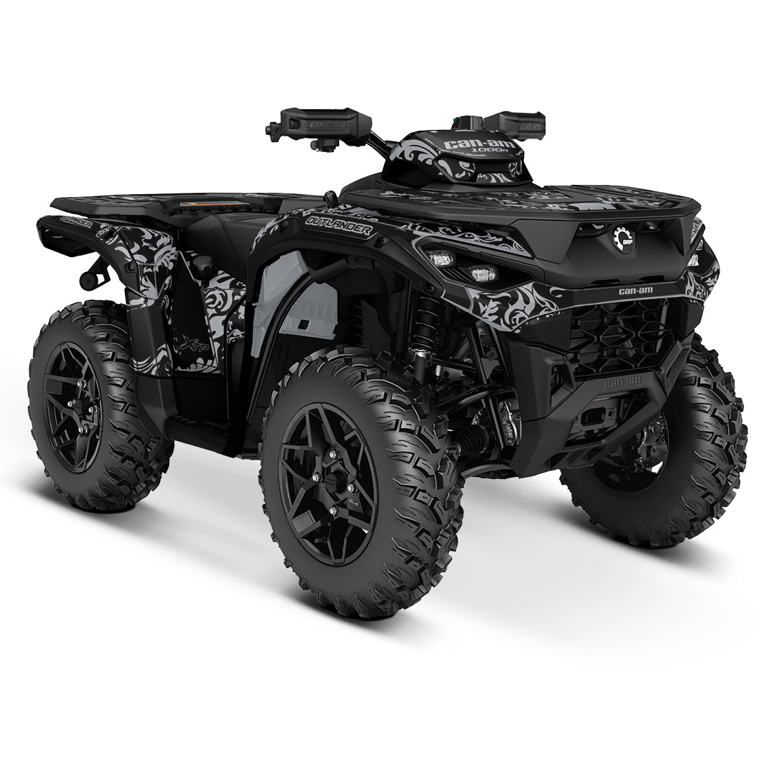 CAN-AM OUTLANDER G3 2025-2027 FULL GRAPHICS KIT "MOTTLED GREY" DESIGN
