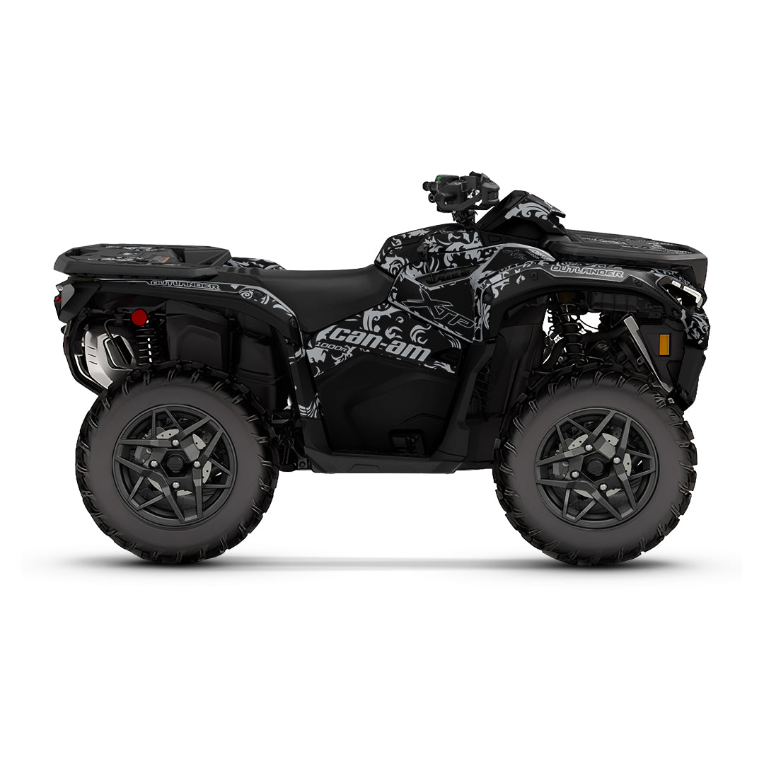 CAN-AM OUTLANDER G3 2025-2027 FULL GRAPHICS KIT "MOTTLED GREY" DESIGN