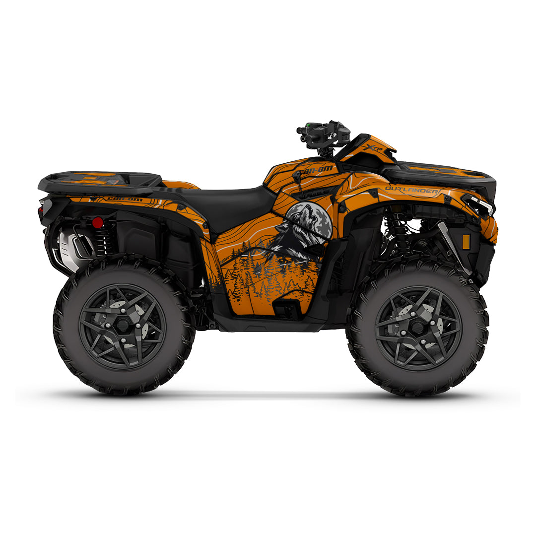 CAN-AM OUTLANDER G3 2025-2027 FULL GRAPHICS KIT "VOLF ORANGE" DESIGN