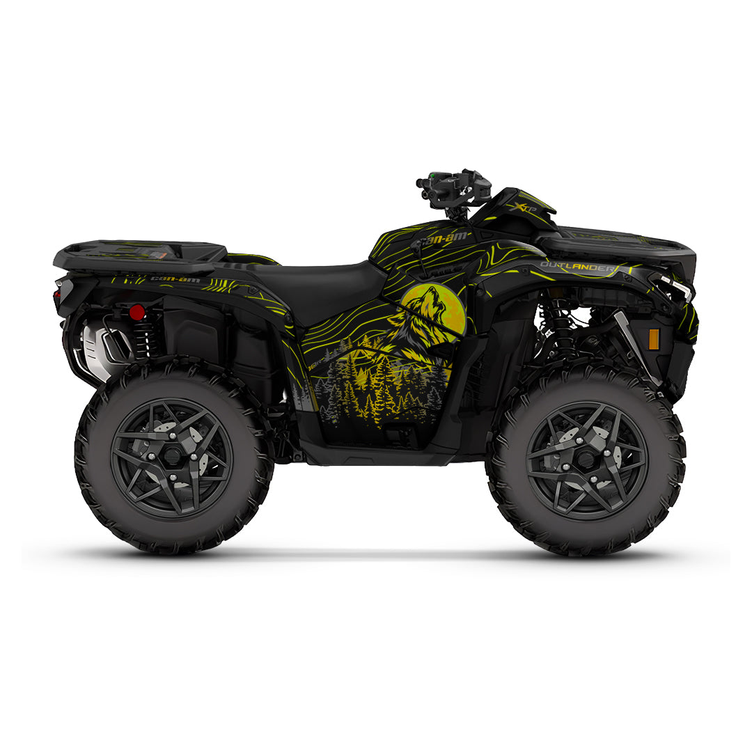 CAN-AM OUTLANDER G3 2025-2027 FULL GRAPHICS KIT "VOLF YELLOW" DESIGN