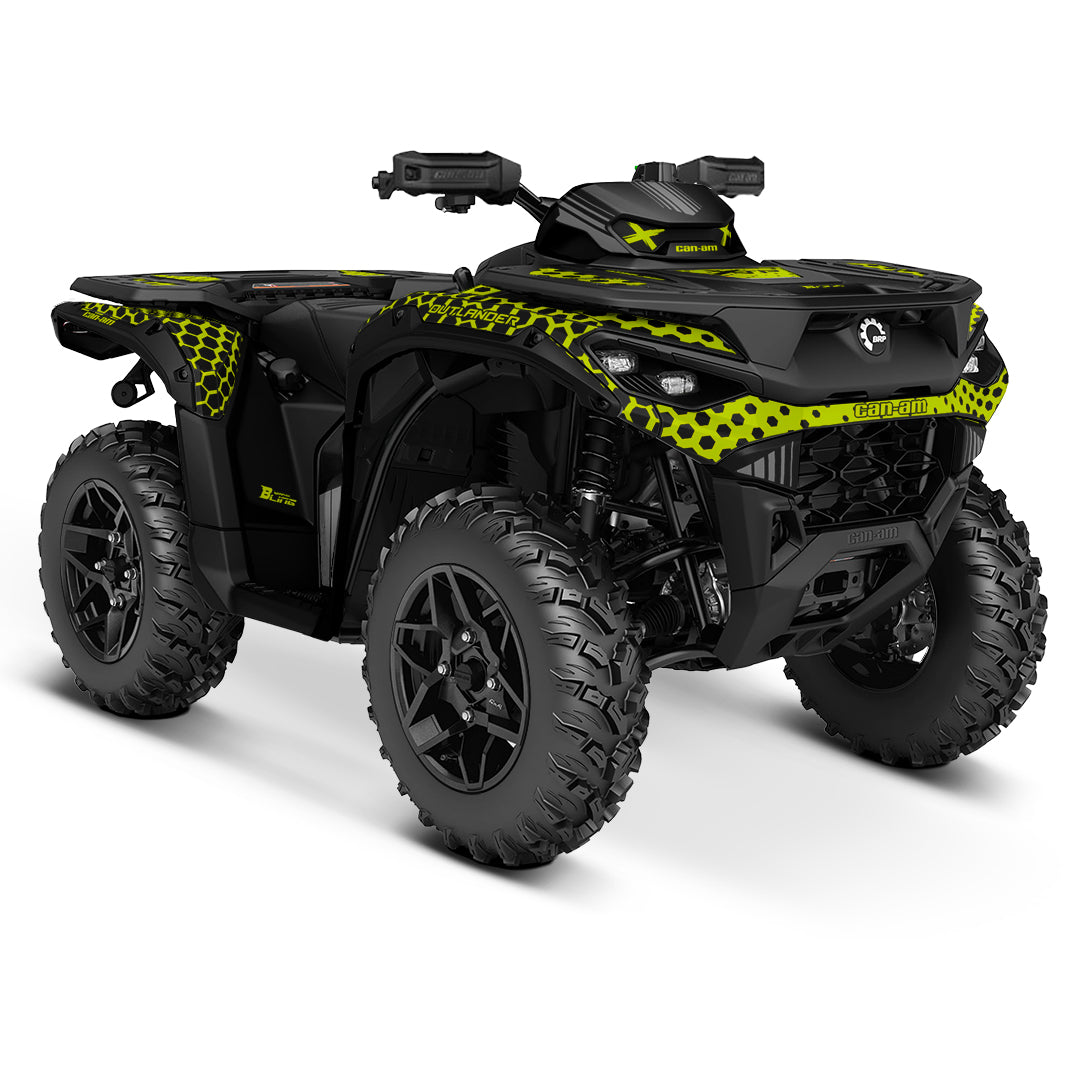CAN-AM OUTLANDER G3 2025-2027 FULL GRAPHICS KIT "RADON NEON YELLOW" DESIGN