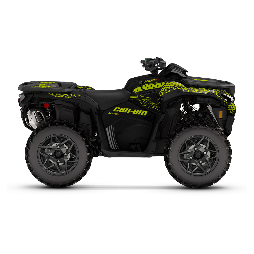 CAN-AM OUTLANDER G3 2025-2027 FULL GRAPHICS KIT "RADON NEON YELLOW" DESIGN