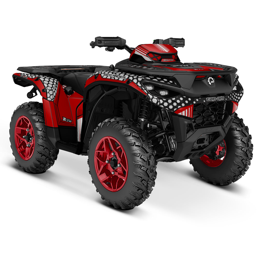 CAN-AM OUTLANDER G3 2025-2027 FULL GRAPHICS KIT "RADON RED" DESIGN