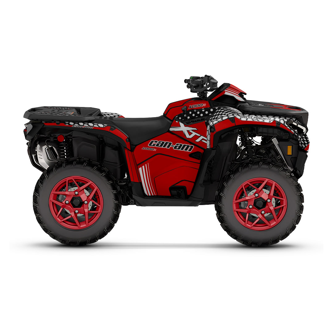 CAN-AM OUTLANDER G3 2025-2027 FULL GRAPHICS KIT "RADON RED" DESIGN