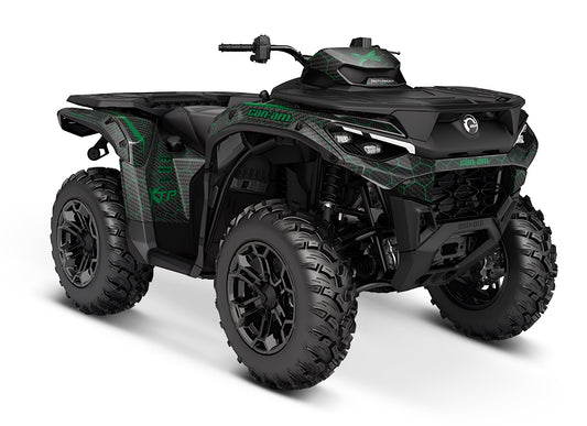 CAN-AM OUTLANDER G3 2025-2027 FULL GRAPHICS KIT "COMBO GREEN" DESIGN