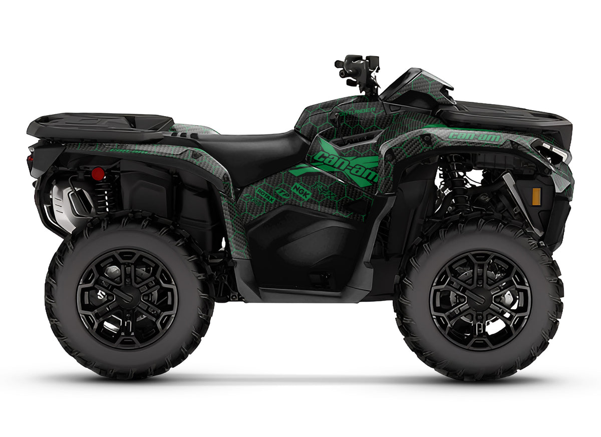 CAN-AM OUTLANDER G3 2025-2027 FULL GRAPHICS KIT "COMBO GREEN" DESIGN