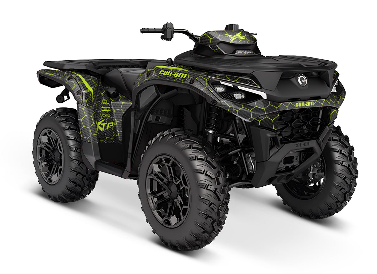CAN-AM OUTLANDER G3 2025-2027 FULL GRAPHICS KIT "COMBO LIME" DESIGN