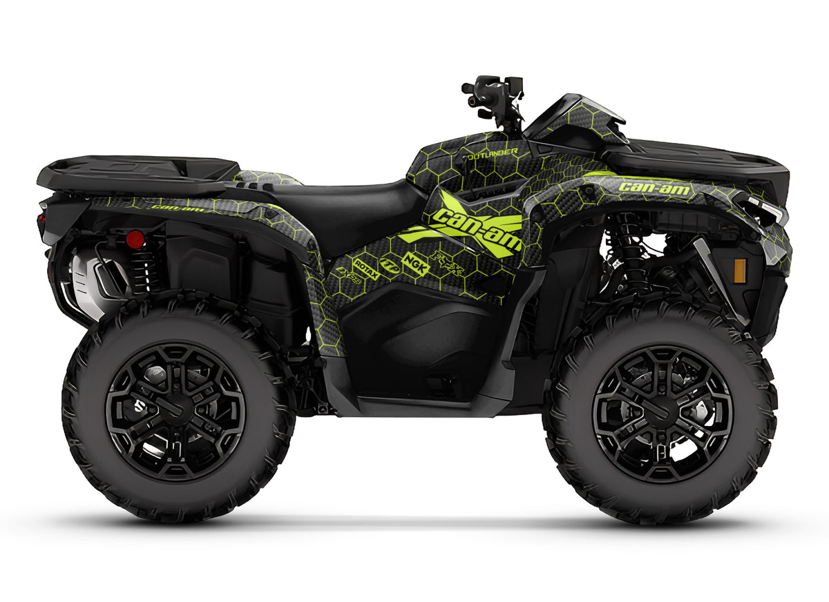 CAN-AM OUTLANDER G3 2025-2027 FULL GRAPHICS KIT "COMBO LIME" DESIGN