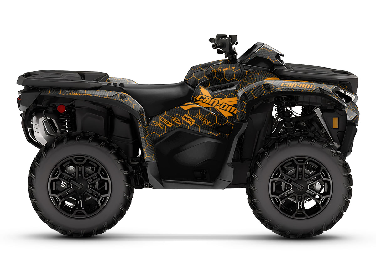 CAN-AM OUTLANDER G3 2025-2027 FULL GRAPHICS KIT "COMBO ORANGE" DESIGN