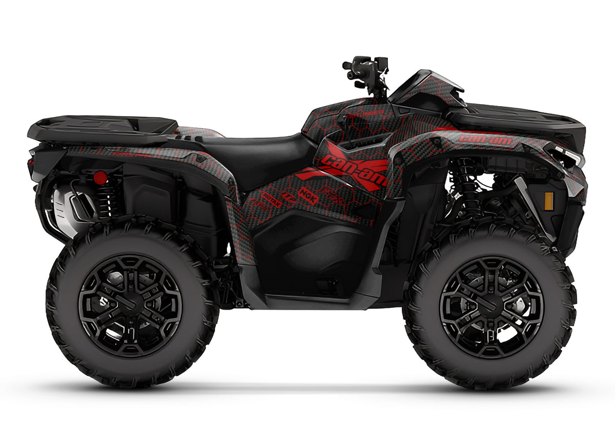 CAN-AM OUTLANDER G3 2025-2027 FULL GRAPHICS KIT "COMBO RED" DESIGN